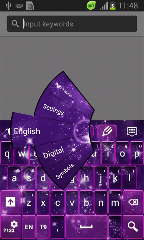 Users who purchase premium can install a system keyboard, so that they can write standard galactic in any app. Violet Sparkly Galaxy Keyboard Android App - Free APK by T ...