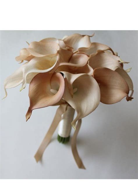 White calla lily wedding bouquets showing simple and. Wedding Bouquet, Bridal Bouquet, Ivory Beige Calla Lily ...