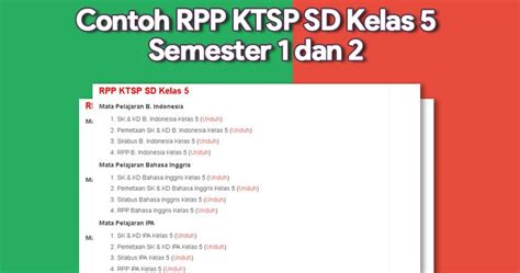 Diri sendiri, keluarga alokasi waktu : Contoh RPP KTSP SD Kelas 5 Semester 1 dan 2 - Contoh RPP KTSP