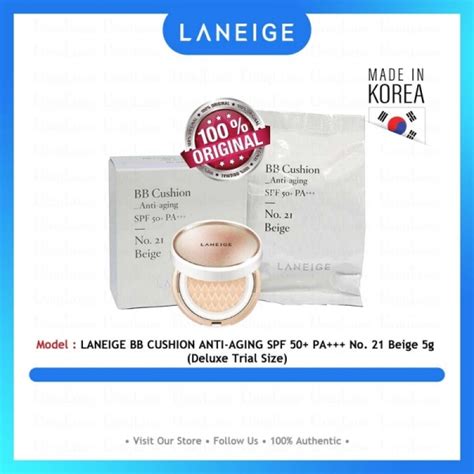 Whitening ingredient such as melacrusher of laneige white plus renew original essence brightens inside skin once more. LANEIGE BB CUSHION ANTI-AGING SPF 50+ PA+++ No. 21 Beige ...