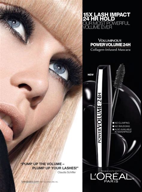 L'Oréal Paris Cosmetic Advertising with Claudia Schiffer ...