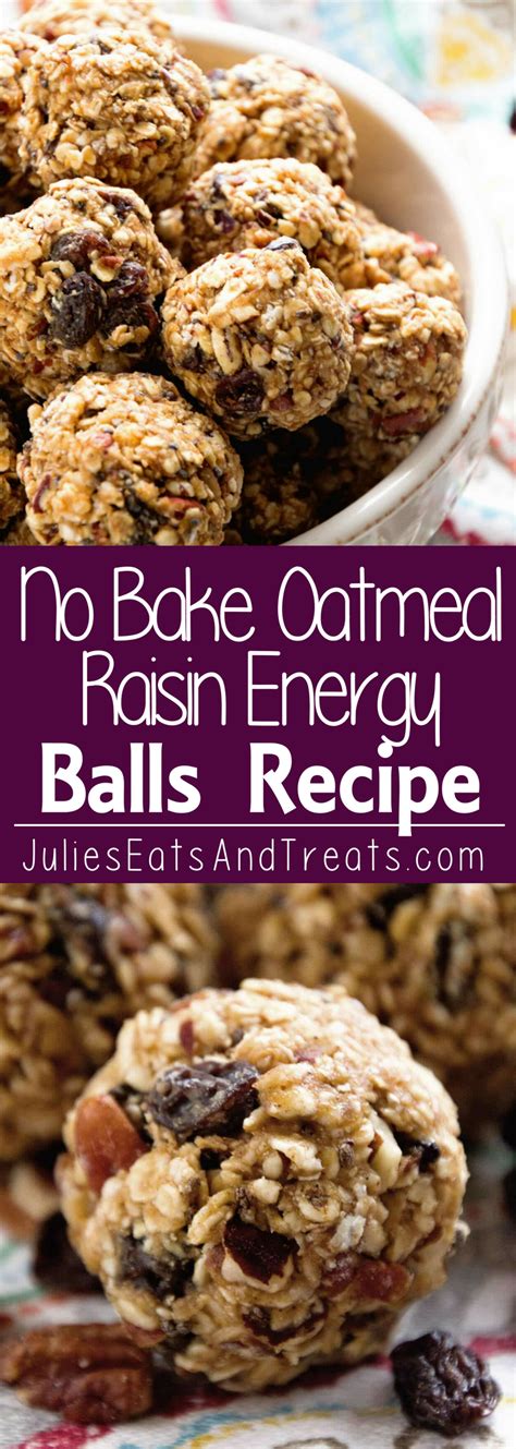 Stir in remaining ingredients until fully combined. No Bake Oatmeal Raisin Energy Balls Recipe ~ Delicious ...