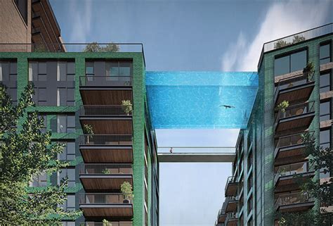 Cette étonnante piscine à fond de verre, qui ouvrira en 2021, reliera deux bâtiments des la sky pool, en revanche, semblera littéralement suspendue à 10/11 étages grâce à son enveloppe de verre. Architecture : une piscine reliant deux immeubles à Londres