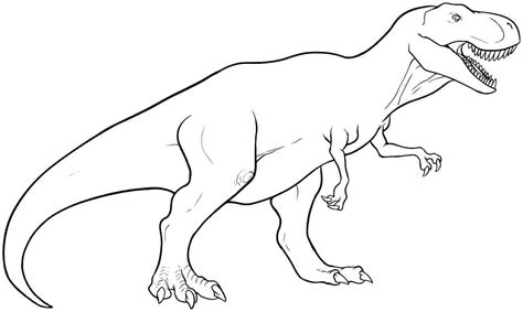 Mit der dinosaurier rennend malvorlage aus der kategorie dinosaurier können sie nichts falsch machen! Image result for t rex clipart black and white ...