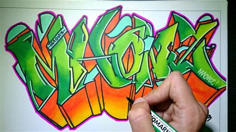 This video is three years old and so bad. Drawing Graffiti on paper - Maonz - YouTube | Graffiti ...