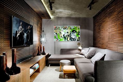 Tv vira item decorativo quando o projeto é bom; 30 TV room ideas for small houses | Home cinema room, Home theater rooms, Home theater design