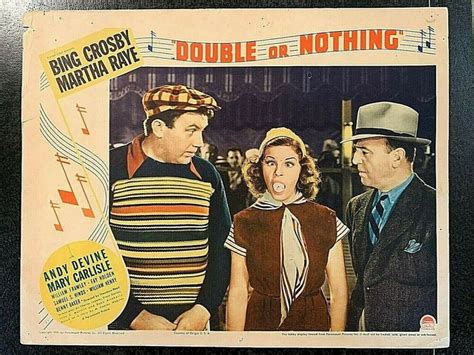 As the first for bidden card, the creators acknowledged that all the times you might want to use this it either blows up in your face or succeed so well it wrecks the scenario. *RARE* DOUBLE OR NOTHING ORIGINAL 1937 LOBBY CARD - BING CROSBY, MARTHA RAYE | Lobby cards ...
