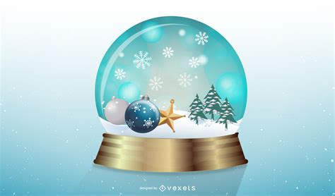 Christmas snow globe on black background vector. Vector Snowglobe - Vector download