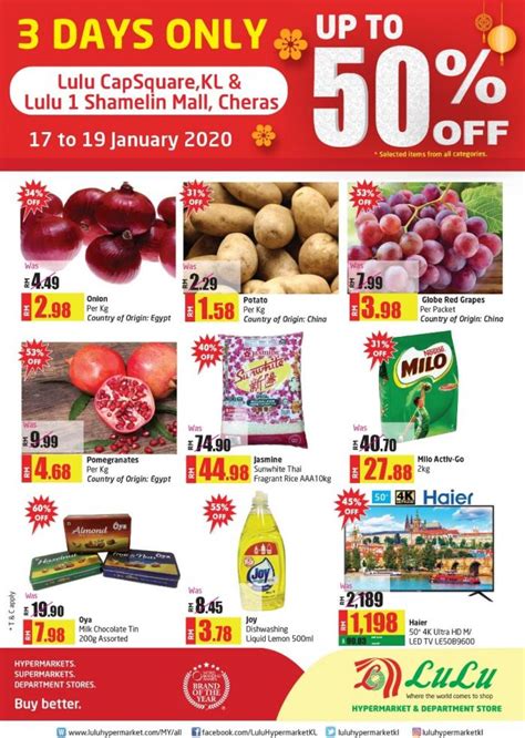 Your favourite shopping destination for great products & best deals with. LuLu Hypermarket CNY Weekend Promotion (17 January 2020 ...