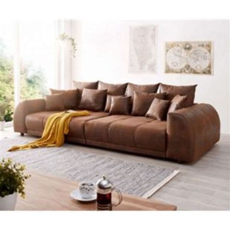 Marken möbel outlet bremen, bremen. Bigsofa Violetta Braun 310x135 cm Antik Optik inklusive ...