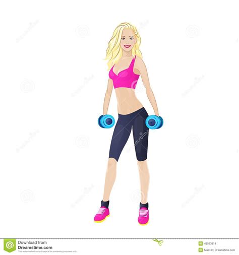 Granny katala in the gym. Sport Woman Hold Dumbbells Fitness Trainer, Hot Stock ...