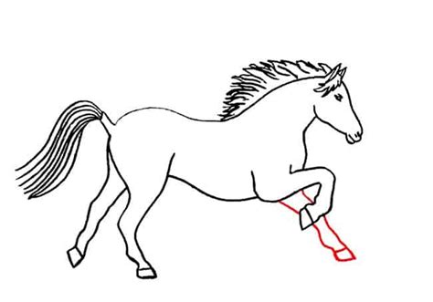 Drawing lessons step by step. How to draw a Horse Cantering step by step Part 3 - Easy ...