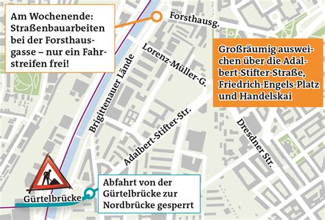 Brigittenauer lände, 60wien 1.7 км. Brigittenauer Lände: Staugefahr wegen Bauarbeiten ...