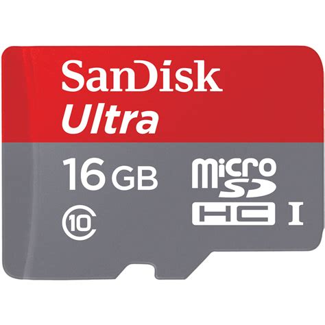 Hard drives & data storage >. SanDisk 16GB Ultra UHS-I microSDHC Memory Card