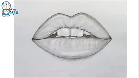 Doms ( zoom ultimate dark video 12 : How to draw Lips by pencil step by step - YouTube