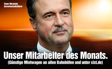 Oliver pocher macht sich über sie lustig: Sixt wirbt mit GDL-Chef Weselsky | Verkehr & Sicherheit News