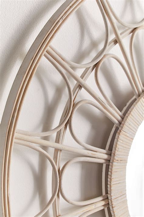 Home decor boho wall rack with pegs. Flora Rattan Scallop Wall Mirror | Mirror wall, Mirrors ...