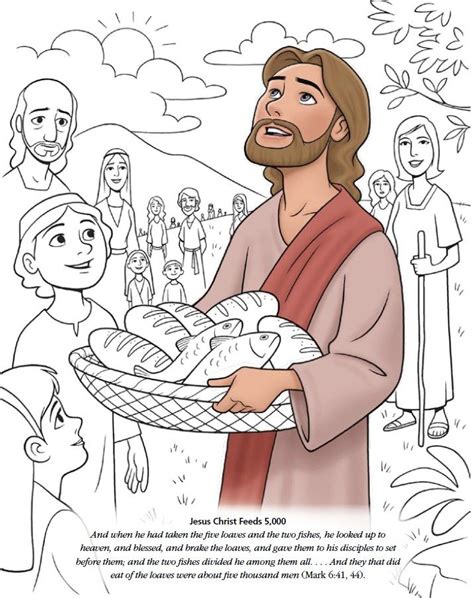 Relatively newer elements such as the easter egg and easter bunny have become part of the holiday's modern celebrations. Jesus Feeds 5000 Coloring Page - Coloring Home