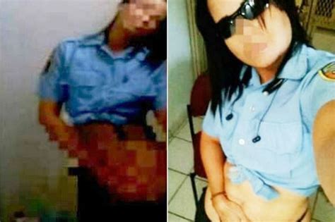 Voluptuous brunette masturbates with vibrator. 'X-rated photos showed female cop pleasuring herself in ...