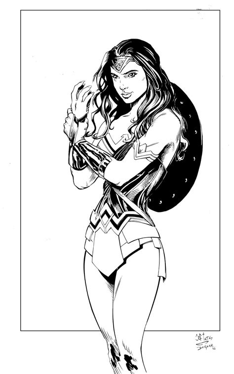 Here are our compilation of these free printable gol gadot wonder woman coloring pages for children. Wonder Woman Inks by devgear on DeviantArt | Wonder woman ...