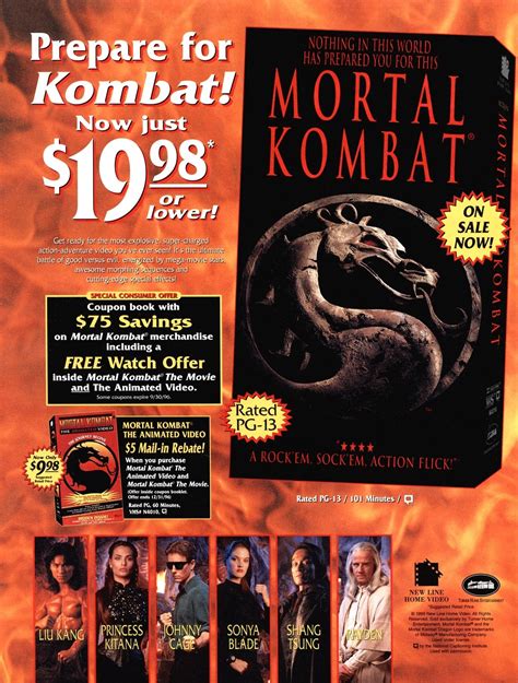 Despite an effective otherwordly atmosphere and appropriately cheesy visuals, mortal kombat suffers from its poorly constructed plot, laughable dialogue, and subpar acting. 90's Movies — Mortal Kombat (1995)