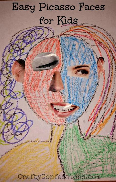 This art project has been designed to make drawing cubist picasso faces easy for kids, with printable drawing guides and templates to encourage all children of any age or ability to have a go at creating their own picasso styled portrait. Crafty Confessions: Art Lessons for Kids: Picasso Faces