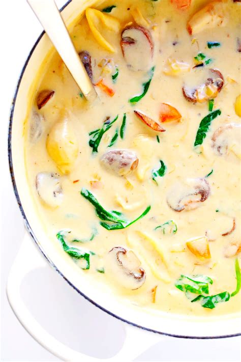 We start with cooking some bacon in a dutch oven or a soup pot; Creamy Chicken Marsala Soup | Gimme Some Oven