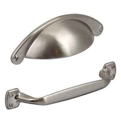 These arch pulls modernizes your kitchen cabinets and drawers with the elegant simplicity from contemporary to modern cabinetry. Shaker Cup Kitchen Cupboard Cabinet Door Drawer Pull D Handle NICKEL | Kitchen door handles ...