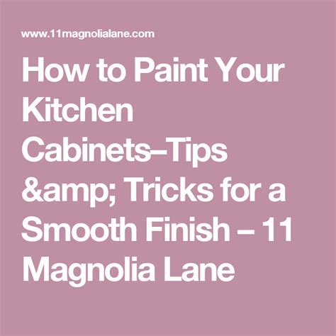 But don't let that stop you from painting your kitchen cabinets. How to paint your kitchen cabinets for a smooth painted finish | Kitchen cabinets, Cabinet, It ...