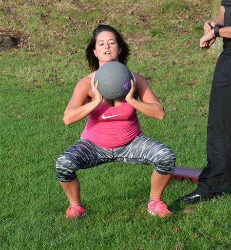 Antique silver color toe and heel on the black foot part of the boot… Karen Danczuk flashes mega cleavage during park workout ...