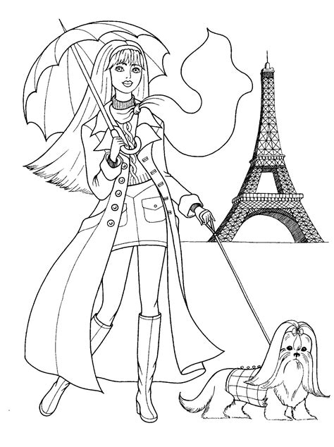 Many colors are offered for you to draw. Fashion Girl Coloring Pages - From the thousand photos ...