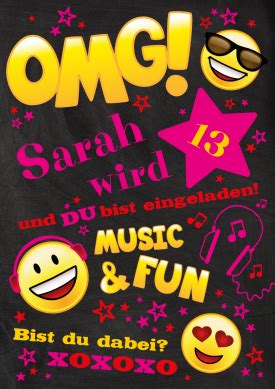 Geburtstag ist für viele kinder ein besonderes ereignis, denn ab jetzt können sie sich teenager nennen. 13 Jahre? Einladungskarte zur Geburtstagsparty für Teenies ...