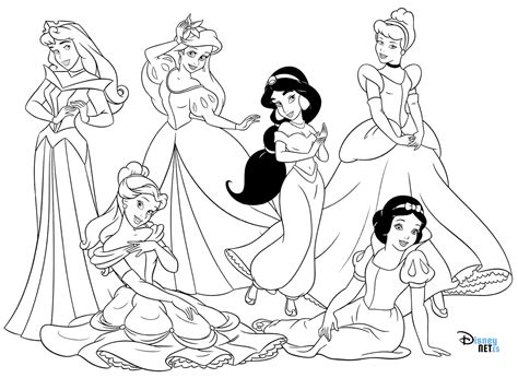 Seus heróis preferidos para imprimir Desenhos Para Colorir Das Princesas Disney