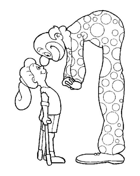 Printable coloring pages for kids and adults. A Very Tall Clown At Circus Coloring Page : Coloring Sun