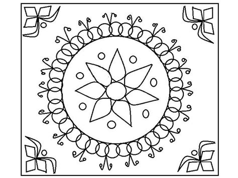 It's easy to fill color. Rangoli Designs Coloring Pages at GetColorings.com | Free ...