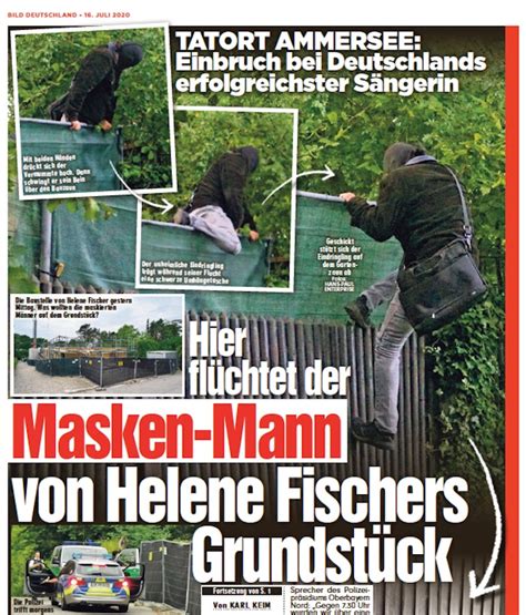 Mehrere personen sollen das baugrundstück von helene fischer betreten haben. Wer war's? Unheimlicher Masken-Fotograf vor Helene ...