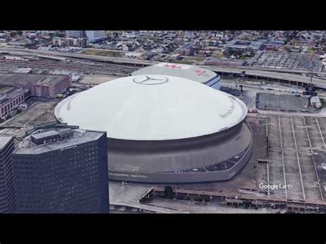 It hosted its first super bowl. Mercedes Benz Superdome Tour | New Orleans Saints | Google Earth Studio Flyover - YouTube