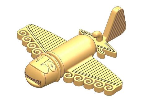 Police secured the airfield perimeter and prohibited the general. Columbian gold plane 3D printable model | CGTrader