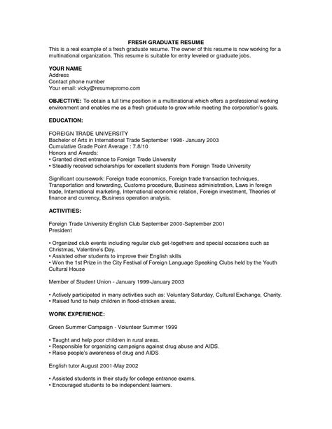 Marketing & sales resume examples. Cv template recent graduate