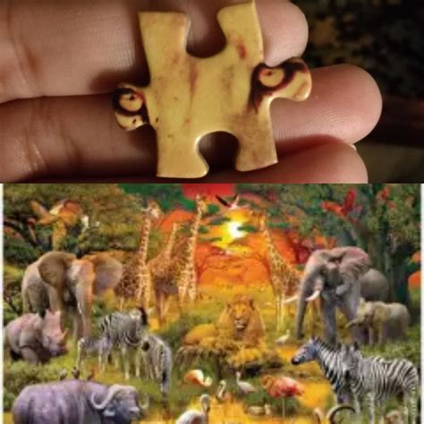 Relax from your busy life, build a beautiful image and a new memory. Derpy lion puzzle piece from RGS Group's "Harmony" 1500 pc ...