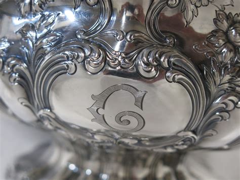 Acanthus 1897 by dominick & haff. Antique Sterling Silver Oval Bowl. Gorham Chantilly ...