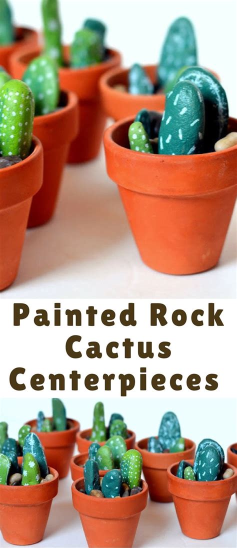 I love that this craft encourages all ages to join in and get creative! These painted rock cactus centerpieces cost me around $5 ...