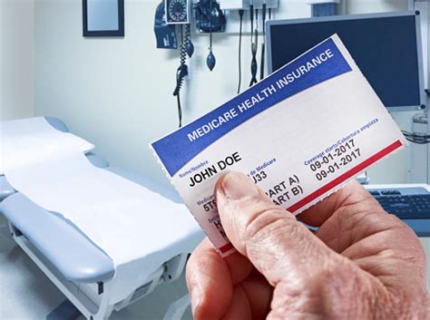 This is an individual medical insurance product providing for expenses incurred due to hospitalisation or surgery. Medicare Health Insurance Card In Medical Office Stock ...