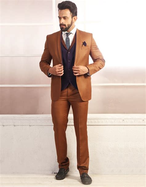 Browse mens suits online shopping in huge designs on rajwadi. Latest Coat Pant Designs Brown Wedding Suits for Men Terno ...