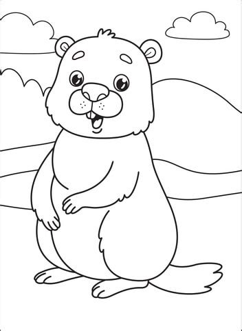 Don't be shy, get in touch. Groundhog coloring page | Free Printable Coloring Pages