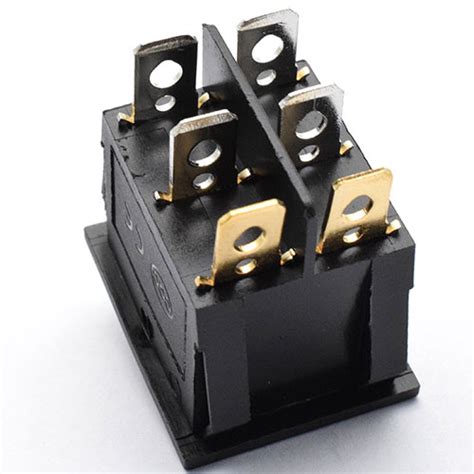 Rocker switches are often used as power switches for electronic equipment. KCD4 Dual Round Switch/Dual Switch /6pins 3Positions 15A 250V Switch 32083 - US$0.38 : Chipskey.cc