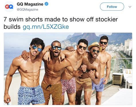 Sleeves go past your wrists. GQ ridiculed for Twitter post featuring 'stocky' men