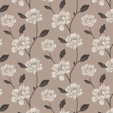 Geranium multi floral wallpaper 5. Graham & Brown Peony Floral Wallpaper 20-190 - Taupe/Beige ...