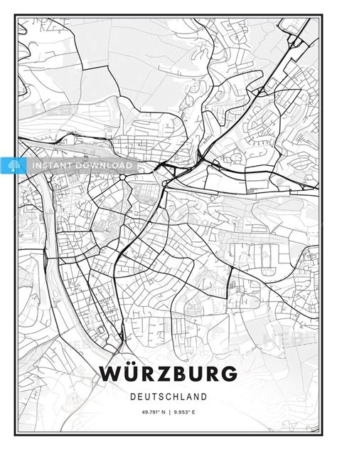 Wörtzburch) is a city in the region of franconia, northern bavaria, germany. WÜRZBURG / Wurzburg, Germany, Modern Print Template in Various Formats in 2020 (mit Bildern)