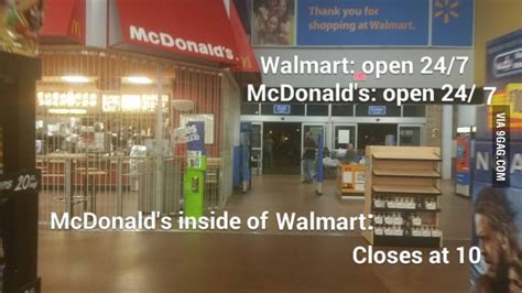 The mcdonalds moved over here during the supercenter conversion. Walmart: open 24/7 McDonald's: open 24/ 7McDonald's inside ...